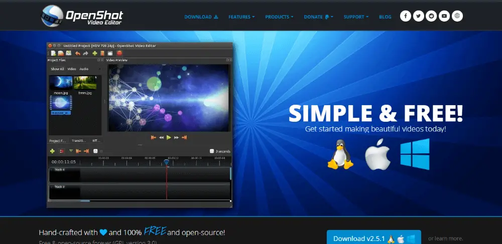 OpenShot - free fast video editing software