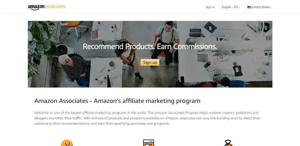 Amazon Associates - Best Affiliate Networks for Beginners