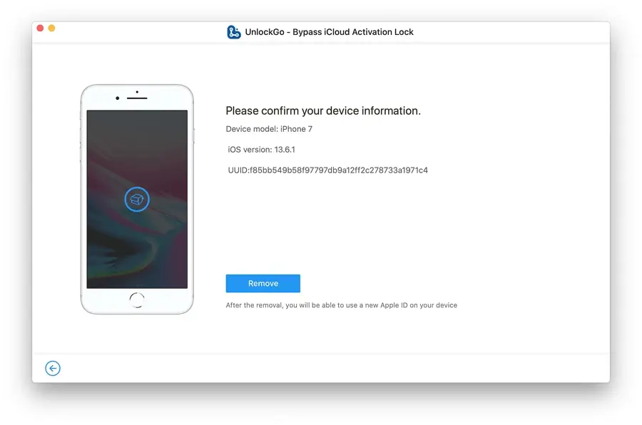 remove the iCloud activation lock