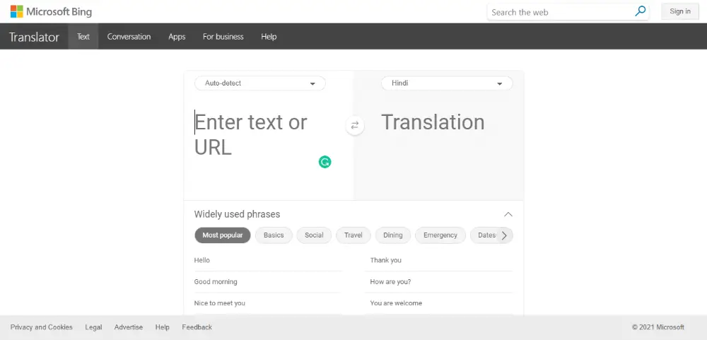 Bing Translator - Google Translate Alternatives