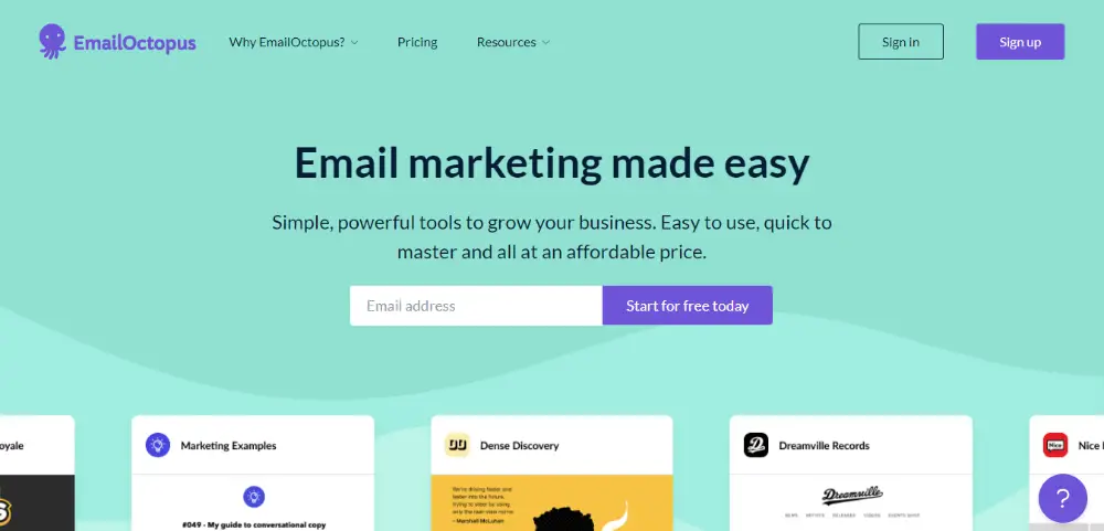 EmailOctopus - Best Email Marketing Software for Beginners