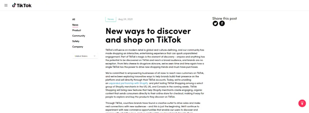 TikTok Shopping - Top Social Commerce Platforms and Apps