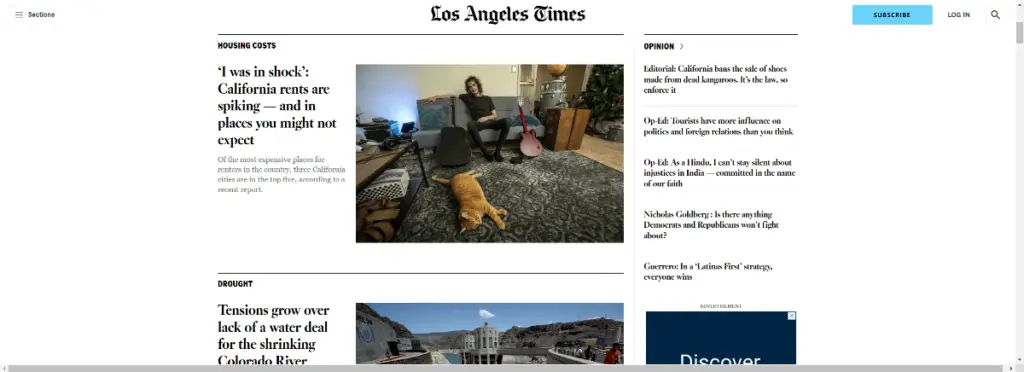 Los Angeles Times - Websites like The New York Times