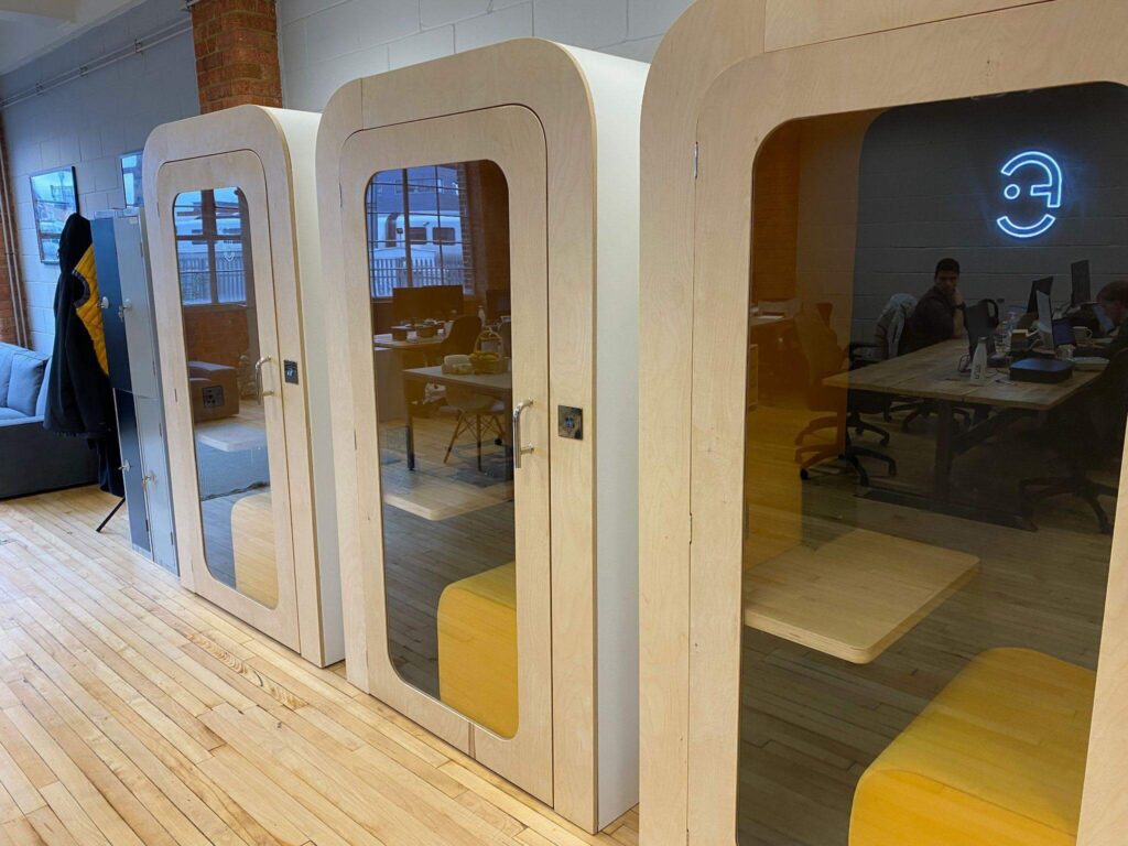 Work pods at the Futr headquarters