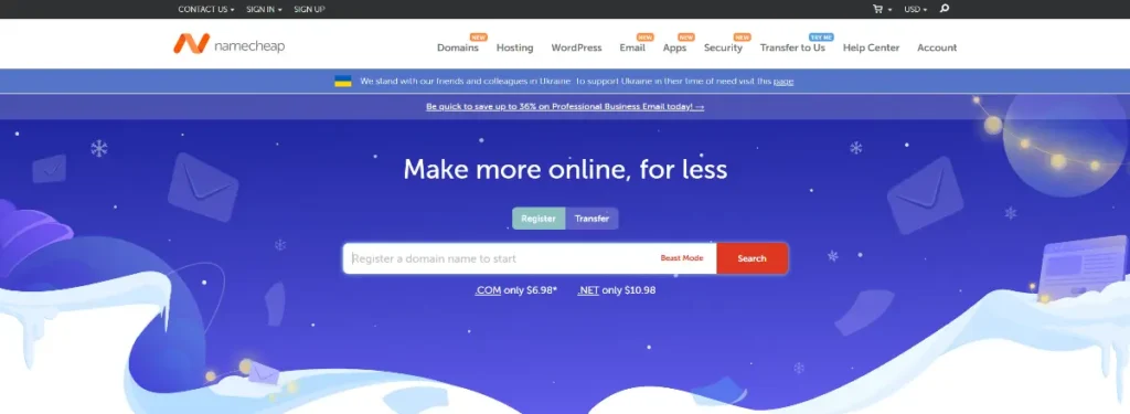 Namecheap (More Affordable Services Comparing to GoDaddy)