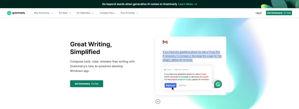 Grammarly - AI Tools for Marketers and Writers